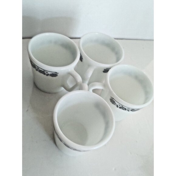 4 Vintage Pyrex Milk Glass “Old Town Blue Onion” 8 oz. Mugs - Picture 11 of 11